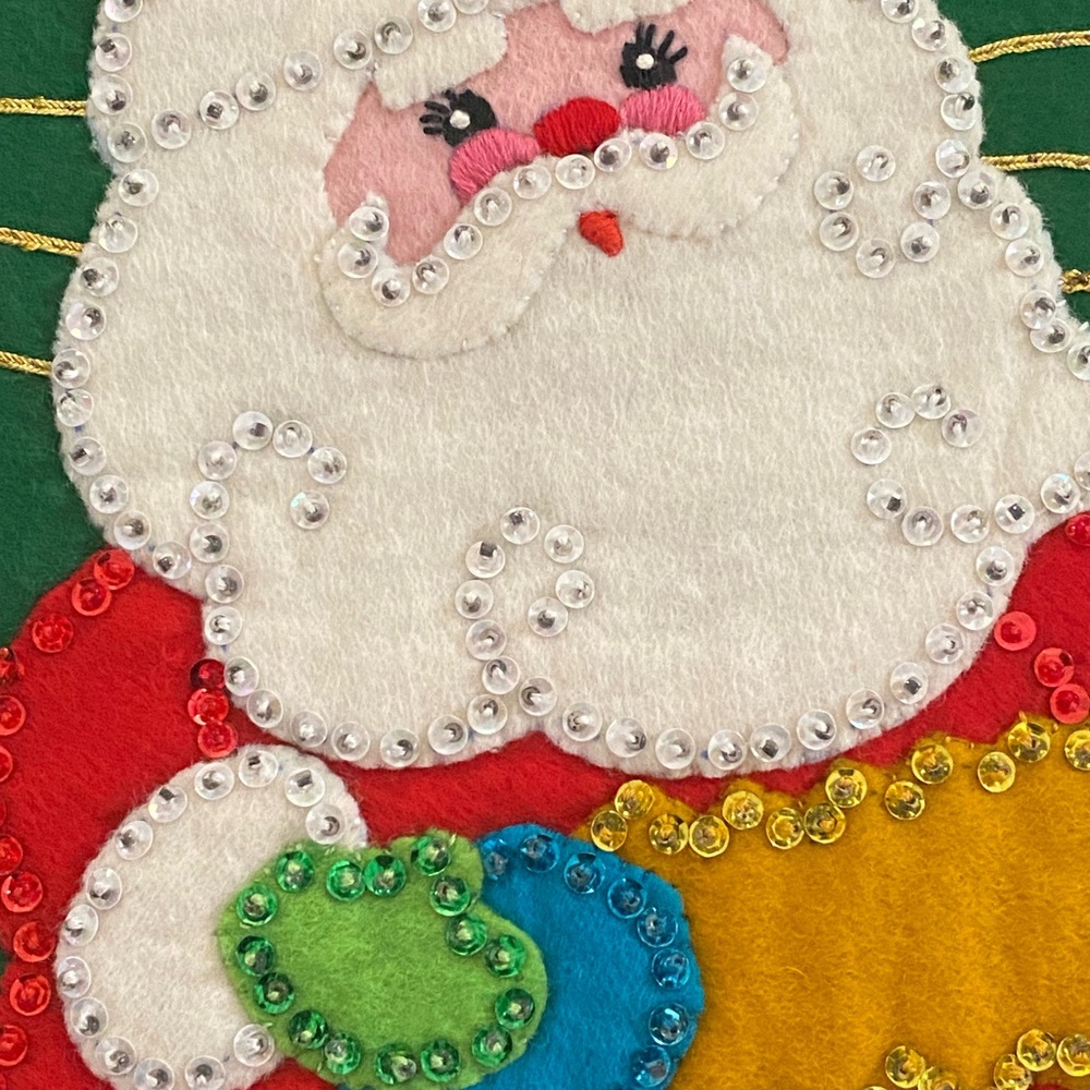 Vintage Bucilla Tree Skirt Christmas Tree Skirt Handmade - Picture 5 of 16